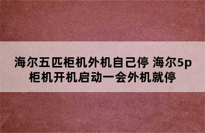 海尔五匹柜机外机自己停 海尔5p柜机开机启动一会外机就停